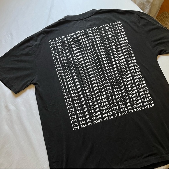 SADIRE text graphic short sleeve oversized knit T-shirt - Picture 1 of 7